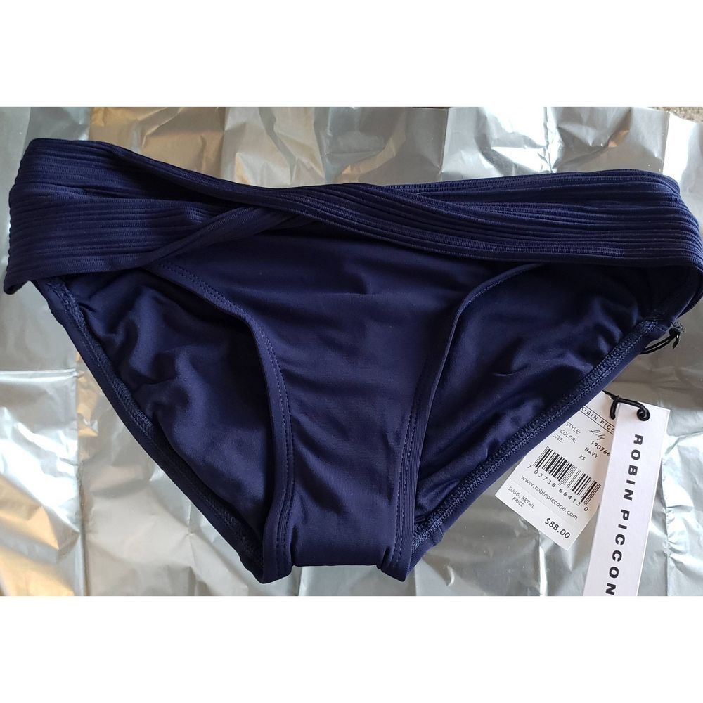 ROBIN PICCONE LILY NAVY  BIKINI BOTTOMS NWT